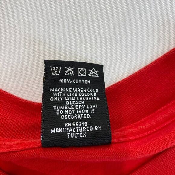 Vtg Disney Mickey Umlimited TShirt Unisex Large Red Jerry Leigh Cropped Crew - Picture 10 of 11